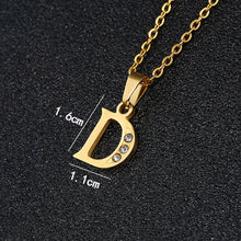 Load image into Gallery viewer, A To Z Stainless Steel Rhinestone 26 Letters Alphabet Pendant Necklace For Women Men Couple Fashion Jewelry Gift
