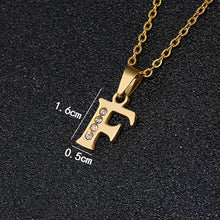 Load image into Gallery viewer, A To Z Stainless Steel Rhinestone 26 Letters Alphabet Pendant Necklace For Women Men Couple Fashion Jewelry Gift
