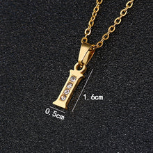 Load image into Gallery viewer, A To Z Stainless Steel Rhinestone 26 Letters Alphabet Pendant Necklace For Women Men Couple Fashion Jewelry Gift
