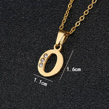 Load image into Gallery viewer, A To Z Stainless Steel Rhinestone 26 Letters Alphabet Pendant Necklace For Women Men Couple Fashion Jewelry Gift
