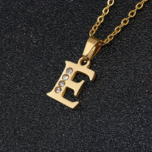Load image into Gallery viewer, A To Z Stainless Steel Rhinestone 26 Letters Alphabet Pendant Necklace For Women Men Couple Fashion Jewelry Gift
