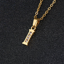 Load image into Gallery viewer, A To Z Stainless Steel Rhinestone 26 Letters Alphabet Pendant Necklace For Women Men Couple Fashion Jewelry Gift
