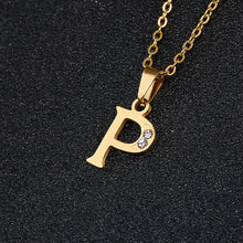 Load image into Gallery viewer, A To Z Stainless Steel Rhinestone 26 Letters Alphabet Pendant Necklace For Women Men Couple Fashion Jewelry Gift

