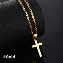 Load image into Gallery viewer, Fashion Classic Design Stainless Steel Cross Small Pendant Necklace For Women Men Couple Jewelry Gifts
