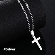 Load image into Gallery viewer, Fashion Classic Design Stainless Steel Cross Small Pendant Necklace For Women Men Couple Jewelry Gifts

