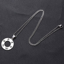 Load image into Gallery viewer, Stainless Steel The Six-word Admonition Om Mani Padme Hum Round Pendant Necklace For Men Women Jewelry Gift
