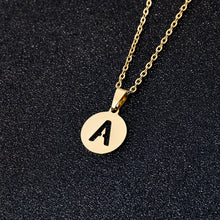 Load image into Gallery viewer, A To Z Stainless Steel 26 Letters Initial Alphabet Pendant Necklace For Women Men Couple Jewelry Gift
