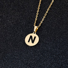 Load image into Gallery viewer, A To Z Stainless Steel 26 Letters Initial Alphabet Pendant Necklace For Women Men Couple Jewelry Gift
