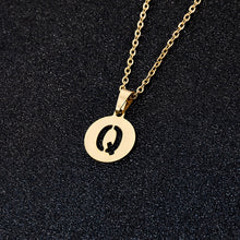 Load image into Gallery viewer, A To Z Stainless Steel 26 Letters Initial Alphabet Pendant Necklace For Women Men Couple Jewelry Gift
