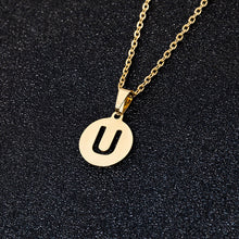 Load image into Gallery viewer, A To Z Stainless Steel 26 Letters Initial Alphabet Pendant Necklace For Women Men Couple Jewelry Gift
