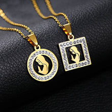 Load image into Gallery viewer, Women Gold Color Stainless Steel Virgin Mary Charm Pendant Necklace for Christian Jewelry Gift
