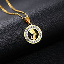 Load image into Gallery viewer, Women Gold Color Stainless Steel Virgin Mary Charm Pendant Necklace for Christian Jewelry Gift
