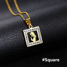 Load image into Gallery viewer, Women Gold Color Stainless Steel Virgin Mary Charm Pendant Necklace for Christian Jewelry Gift
