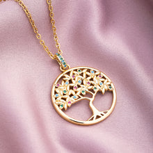 Load image into Gallery viewer, Fashion Luxury 18K Gold Plated Micro-inlaid Zircon Tree life Pendant Necklace For Women Jewelry Gift
