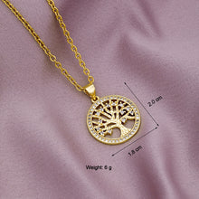 Load image into Gallery viewer, Fashion Luxury 18K Gold Plated Micro-inlaid Zircon Tree life Pendant Necklace For Women Jewelry Gift
