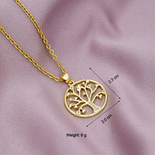 Load image into Gallery viewer, Fashion Luxury 18K Gold Plated Micro-inlaid Zircon Tree life Pendant Necklace For Women Jewelry Gift
