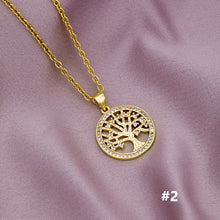 Load image into Gallery viewer, Fashion Luxury 18K Gold Plated Micro-inlaid Zircon Tree life Pendant Necklace For Women Jewelry Gift
