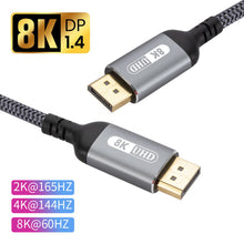 Load image into Gallery viewer, Displayport Cable DP to DP Cable 8K Display Port Adapter for apple tv box xbox series x Projectors
