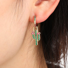 Load image into Gallery viewer, 18K Gold Plated Micro-inlaid Colored Zircon Earrings Snake Pineapple Rainbow Heart Earrings for Women Jewelry
