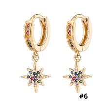 Load image into Gallery viewer, 18K Gold Plated Micro-inlaid Colored Zircon Earrings Snake Pineapple Rainbow Heart Earrings for Women Jewelry
