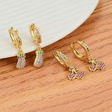 Load image into Gallery viewer, Women Fashion Luxury 18K Gold Plated Micro-inlaid Zircon Earrings Cross Dolphin Star Eye Earrings Jewelry
