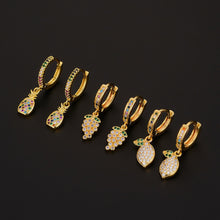 Load image into Gallery viewer, Women Fashion Luxury 18K Gold Plated Micro-inlaid Zircon Earrings Cross Dolphin Star Eye Earrings Jewelry
