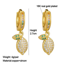 Load image into Gallery viewer, Women Fashion Luxury 18K Gold Plated Micro-inlaid Zircon Earrings Cross Dolphin Star Eye Earrings Jewelry
