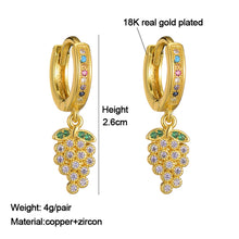 Load image into Gallery viewer, Women Fashion Luxury 18K Gold Plated Micro-inlaid Zircon Earrings Cross Dolphin Star Eye Earrings Jewelry
