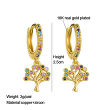 Load image into Gallery viewer, Women Fashion Luxury 18K Gold Plated Micro-inlaid Zircon Earrings Cross Dolphin Star Eye Earrings Jewelry
