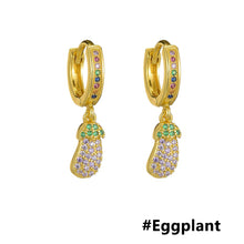Load image into Gallery viewer, Women Fashion Luxury 18K Gold Plated Micro-inlaid Zircon Earrings Cross Dolphin Star Eye Earrings Jewelry
