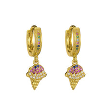 Load image into Gallery viewer, Women Fashion Luxury 18K Gold Plated Micro-inlaid Zircon Earrings Cross Dolphin Star Eye Earrings Jewelry
