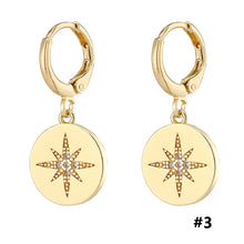 Load image into Gallery viewer, 18K Gold Plated Micro-inlaid Zircon Earrings Lightning Cross Heart Snowflake Lightning for Women Fashion Jewelry
