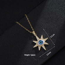Load image into Gallery viewer, 8 Style Women Lucky Evil Eye Necklace Blue Eyes Enamel Pendant Stainless Steel Chain Necklace Jewelry Gift
