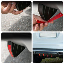 Load image into Gallery viewer, 4Pcs Car Modified Shark Fin Rear Spoiler Car Rear Bumper Lip Diffuser Anti-collision Universal
