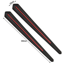 Load image into Gallery viewer, 2Pcs Auto Accessories Universal Carbon Fiber Rubber Car Bumper Lip Strip Exterior Decoration Mouldings Protectors
