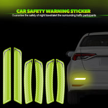Load image into Gallery viewer, 6Pcs Car Safety Warning Sticker Mark Car Reflective Stickers Tape Bumper Reflective Strips Exterior Accessories
