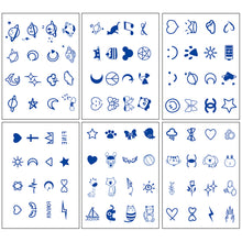 Load image into Gallery viewer, 6pcs/set Cute Tattoo Stickers Herbal Tattoo Stickers Waterproof Long Lasting Tattoo Stickers Body Art Tattoo Sticker
