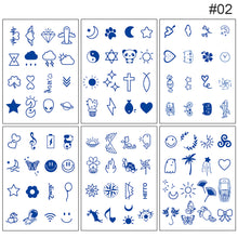 Load image into Gallery viewer, 6pcs/set Cute Tattoo Stickers Herbal Tattoo Stickers Waterproof Long Lasting Tattoo Stickers Body Art Tattoo Sticker

