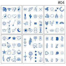 Load image into Gallery viewer, 6pcs/set Cute Tattoo Stickers Herbal Tattoo Stickers Waterproof Long Lasting Tattoo Stickers Body Art Tattoo Sticker
