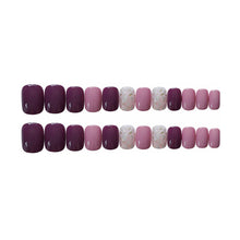 Load image into Gallery viewer, 24pcs/set Short Manicure Fake Nail Detachable Fake Nail Patch Wearing Nails Nail Stickers Nail Art Accessories
