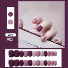 Load image into Gallery viewer, 24pcs/set Short Manicure Fake Nail Detachable Fake Nail Patch Wearing Nails Nail Stickers Nail Art Accessories
