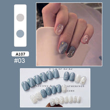 Load image into Gallery viewer, 24pcs/set Short Manicure Fake Nail Detachable Fake Nail Patch Wearing Nails Nail Stickers Nail Art Accessories
