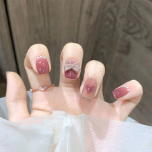 Load image into Gallery viewer, 24pcs/set Short Manicure Fake Nail Detachable Fake Nail Patch Wearing Nails Nail Stickers Nail Art Accessories
