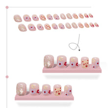 Load image into Gallery viewer, 24pcs/set Short Manicure Fake Nail Detachable Fake Nail Patch Wearing Nails Nail Stickers Nail Art Accessories

