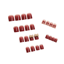 Load image into Gallery viewer, 24pcs/set Short Manicure Fake Nail Detachable Fake Nail Patch Wearing Nails Nail Stickers Nail Art Accessories
