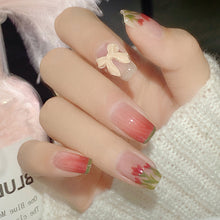 Load image into Gallery viewer, 24pcs/set Short Manicure Fake Nail Detachable Nail Patch Wearing Nails Nail Stickers Nail Art Accessories
