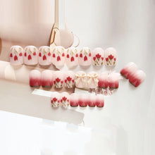 Load image into Gallery viewer, 24pcs/set Short Manicure Fake Nail Detachable Nail Patch Wearing Nails Nail Stickers Nail Art Accessories
