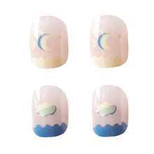 Load image into Gallery viewer, 24pcs/set Short Manicure Fake Nail Detachable Nail Patch Wearing Nails Nail Stickers Nail Art Accessories

