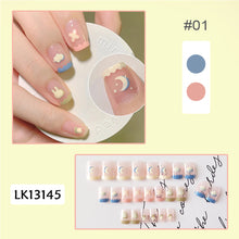 Load image into Gallery viewer, 24pcs/set Short Manicure Fake Nail Detachable Nail Patch Wearing Nails Nail Stickers Nail Art Accessories
