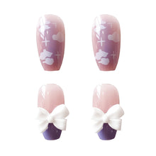Load image into Gallery viewer, 24pcs/set Long Manicure Fake Nail Detachable Bow-knot Nail Patch Wearing Nails Nail Stickers Nail Art Accessories
